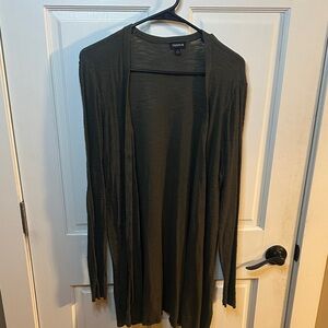 Torrid Women's Dark Olive Open Front Cardigan